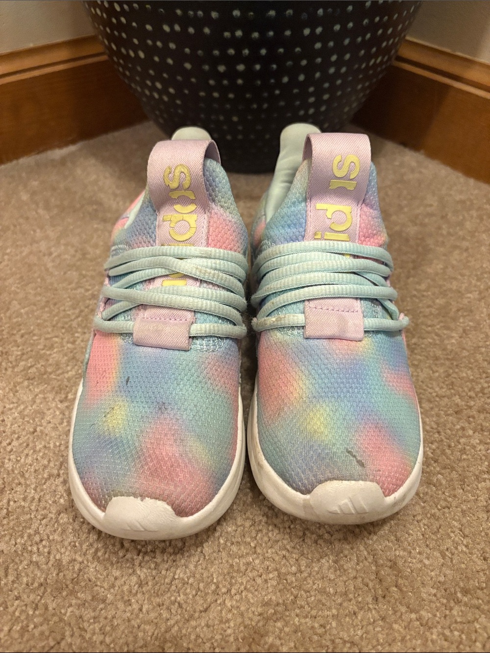 Girls Adidas cloudfoam slip on sneakers